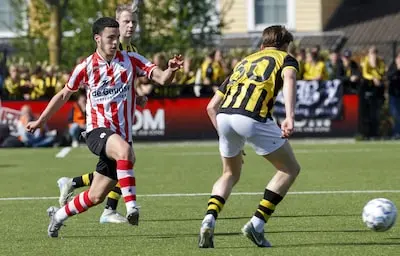 rotterdam voetbal hamza el dahri tijdens de wedstrijd jong sparta rijnsburgse boys op sportcomplex nieuw terbregge foto carla vos cor vos 2025