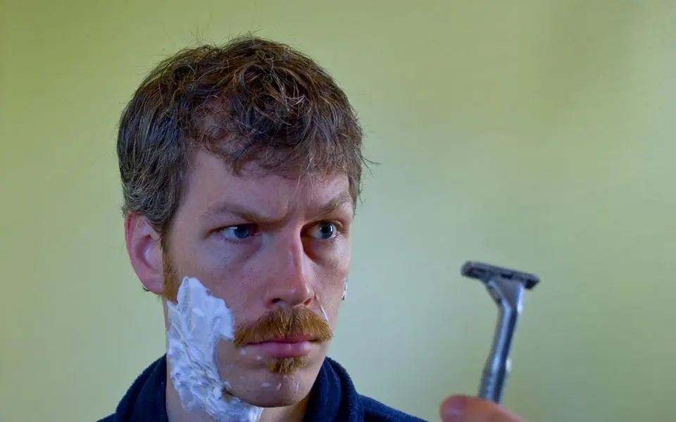 man shaving