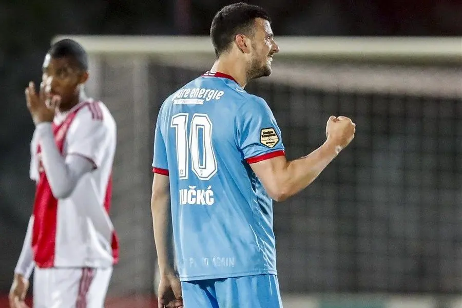 Haric Vuckic blij doelpunt Jong Ajax FC Twente