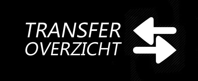 TRANSFER OVERZICHT ZWART IN UIT