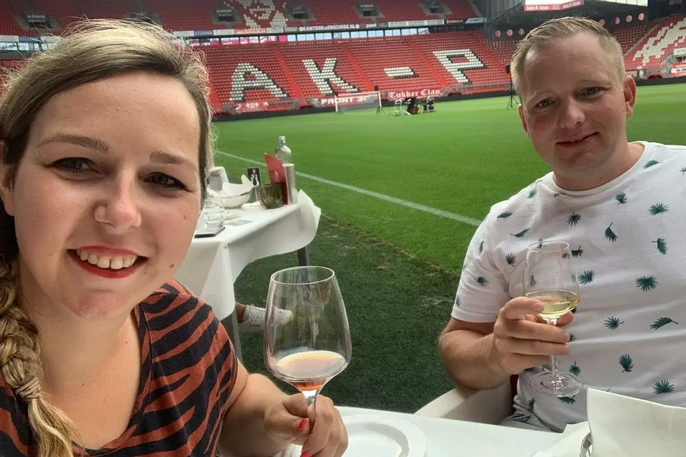 dineren in de grolsch veste mario jenneboer sharon