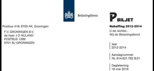 nijland groningen belastingdienst brief