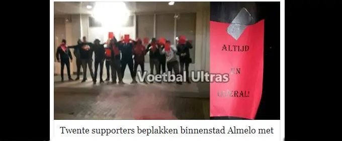 ultras actie almelo fc twente tegenactie