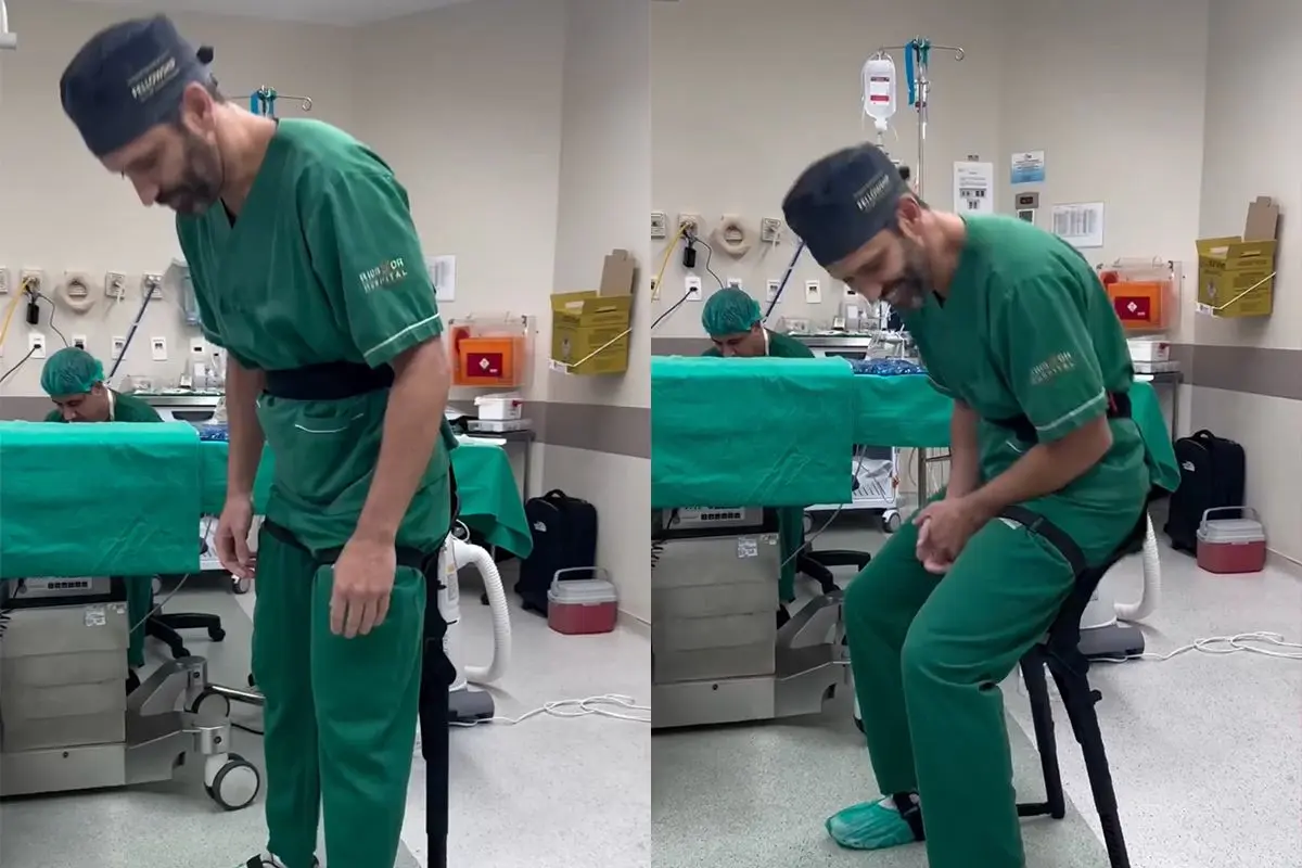 thumb vk handige uitvinding braziliaanse dokter heeft draagbare stoel in operatiekamer