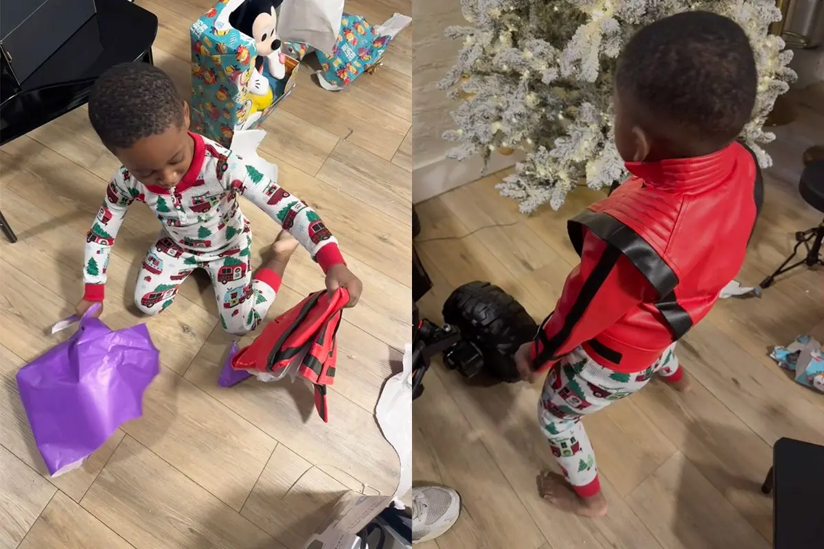 thumb vk kind krijgt michael jackson thriller jasje als kerstcadeau en ineens is daar the king of pop
