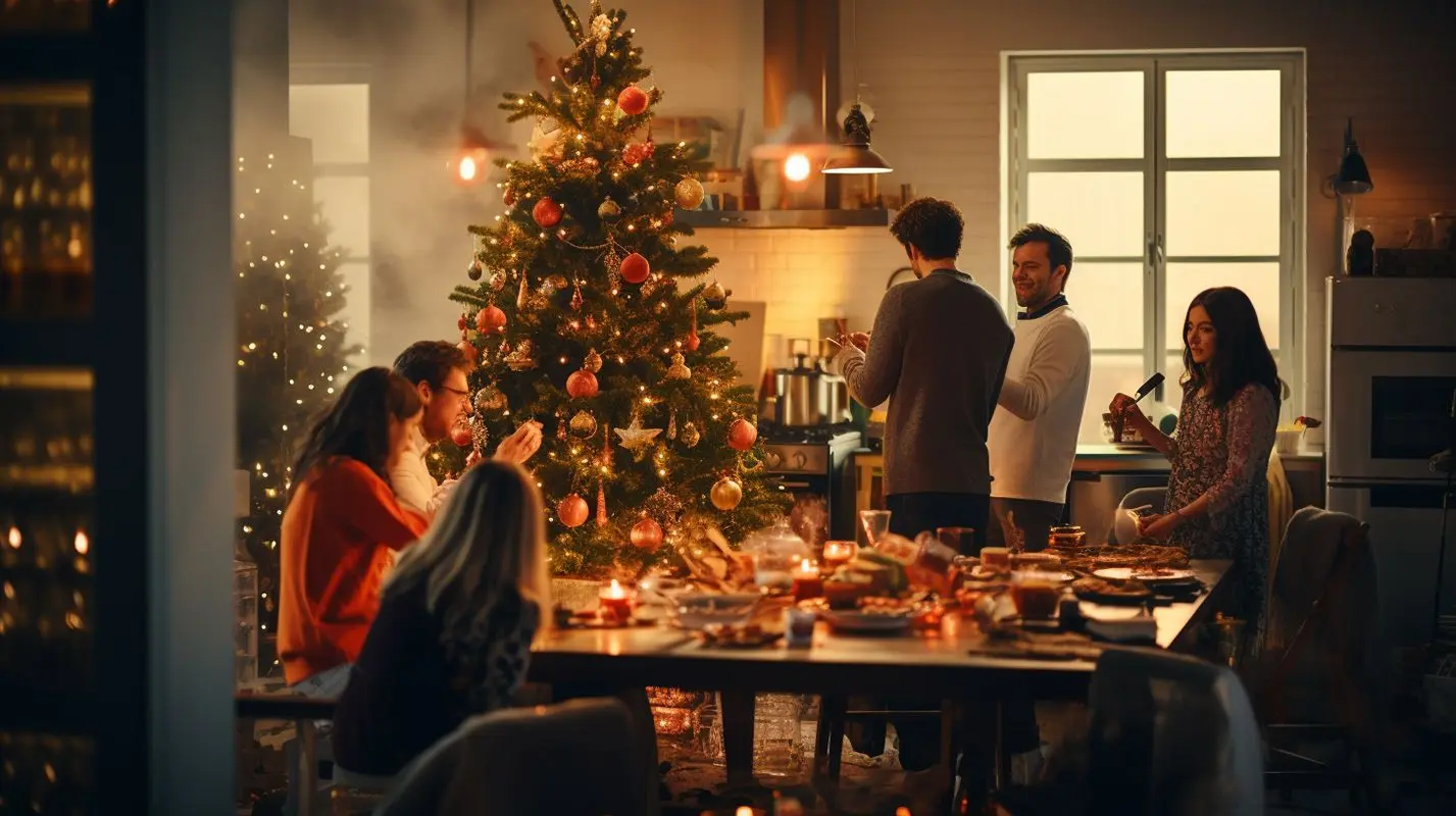 thumb viraal mensen eten kerstboom