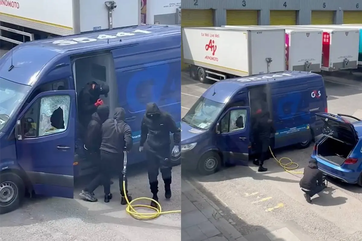 thumb vk beelden van brute overval op geldtransport in newport gaan keihard rond