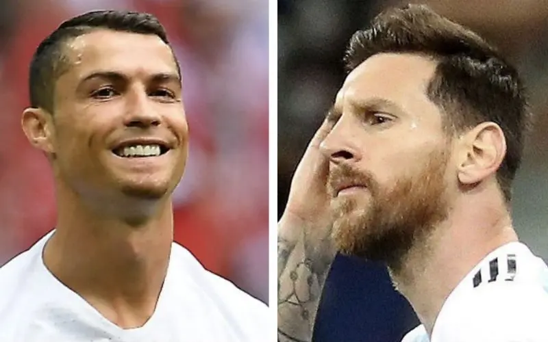 ronaldo messi collageeeee