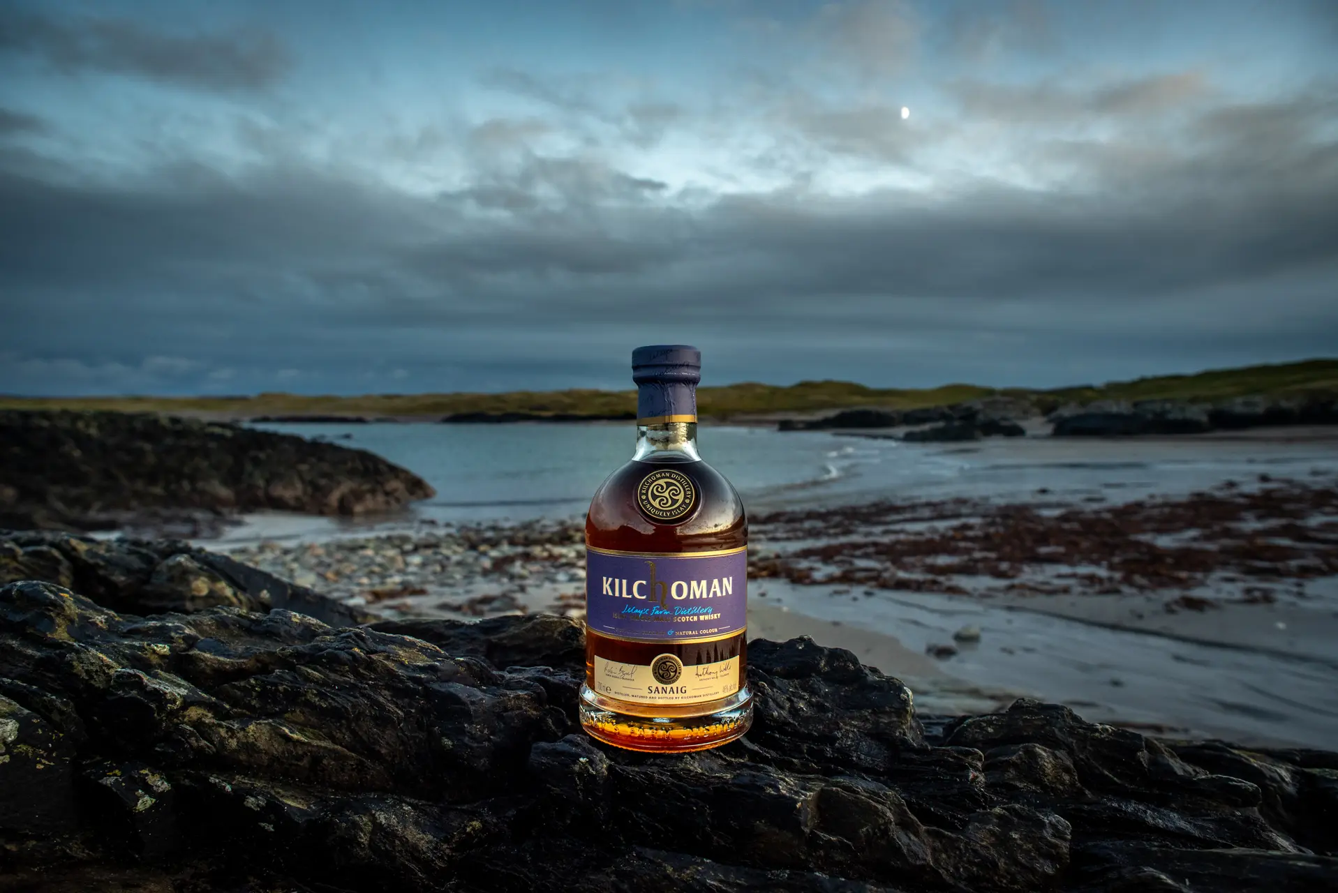 kilchoman sanaig whisky fles