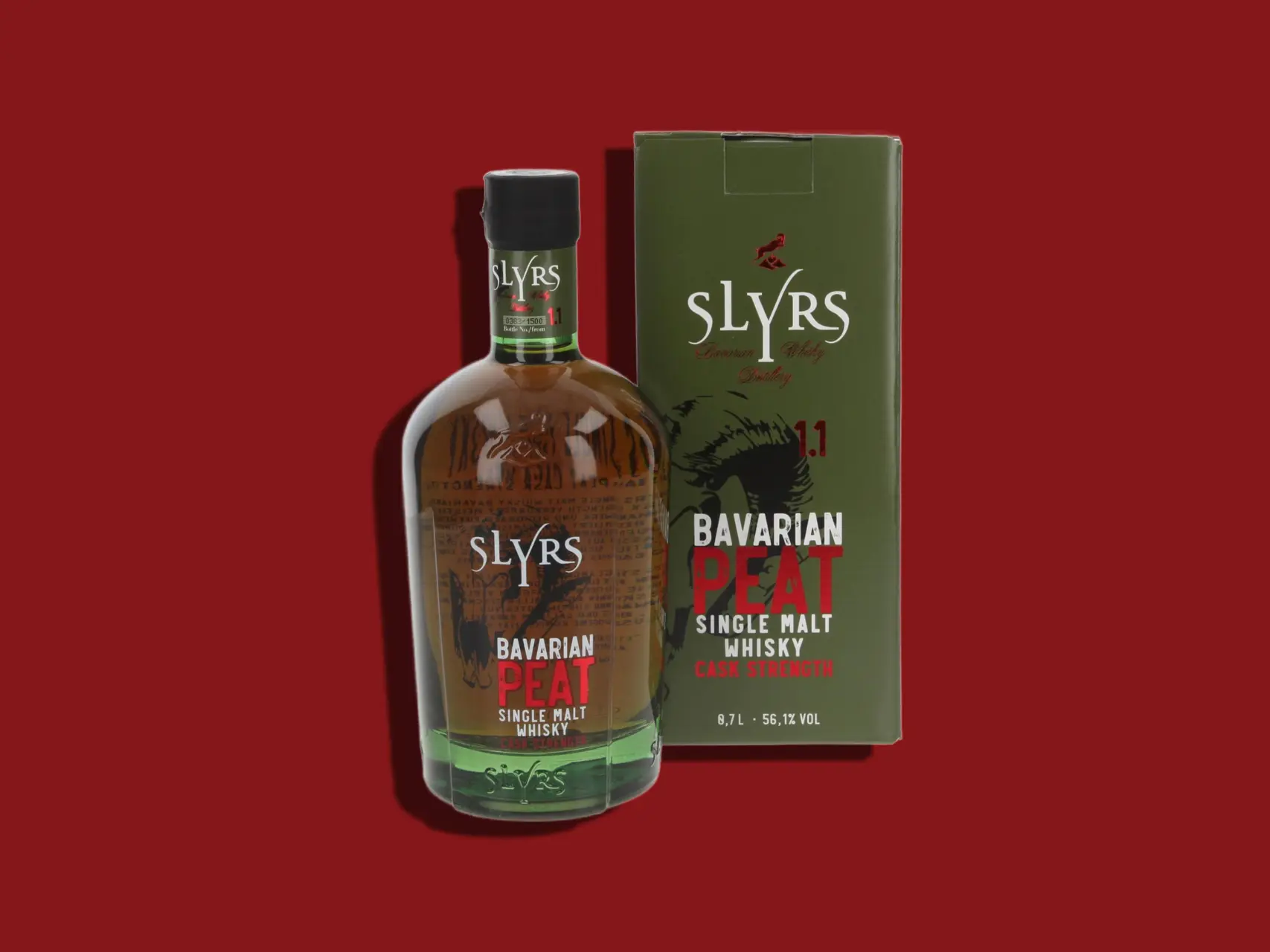 slyrs bavarian peat cask strength single malt whisky