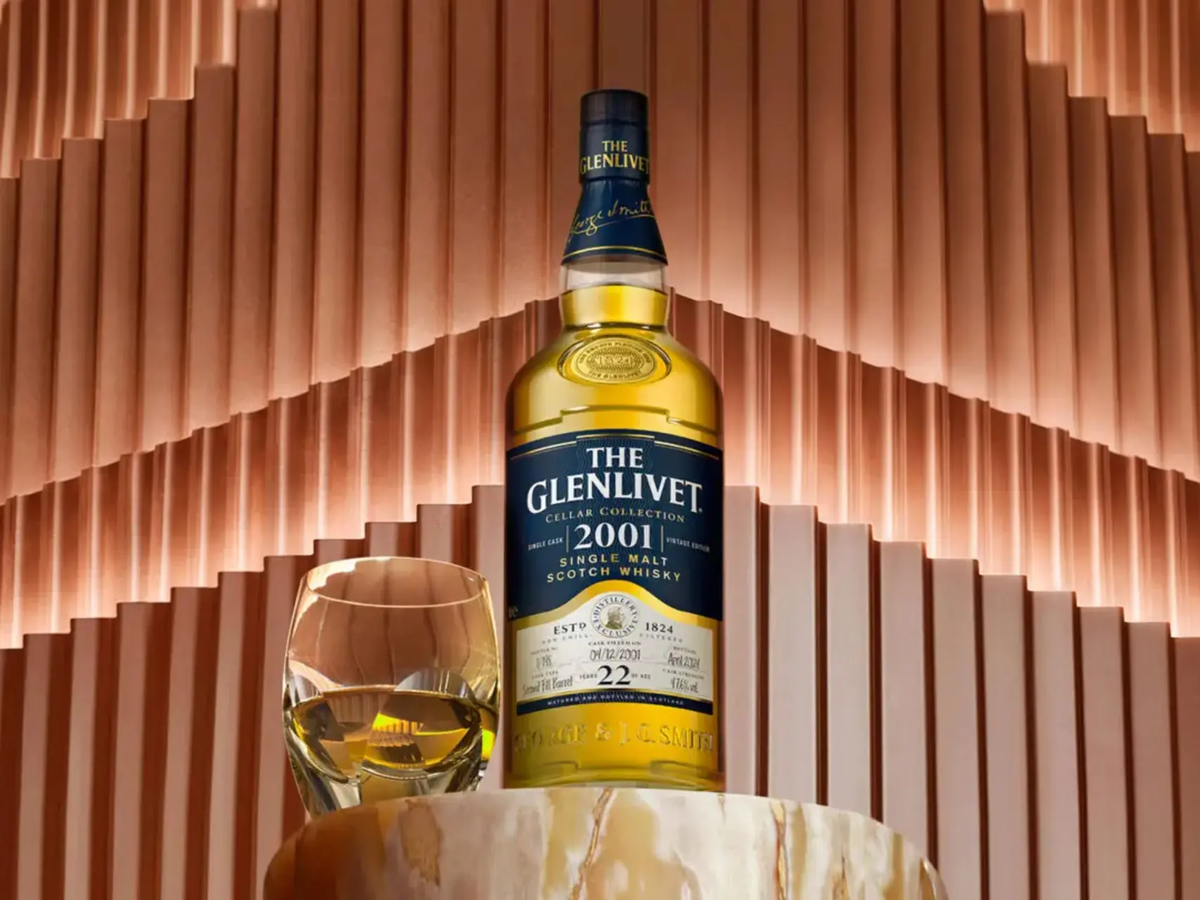 the glenlivet 22yo vintage 2001 single malt whisky