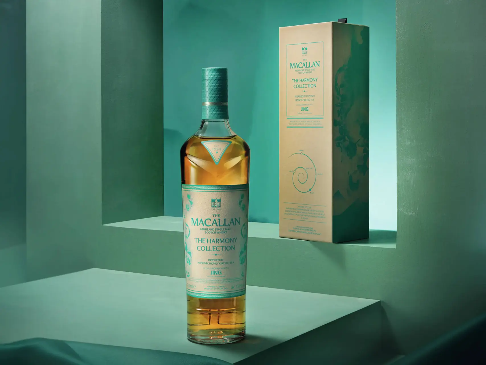 The Macallan Harmony Collection JING whisky Phoenix Orchid Tea met box