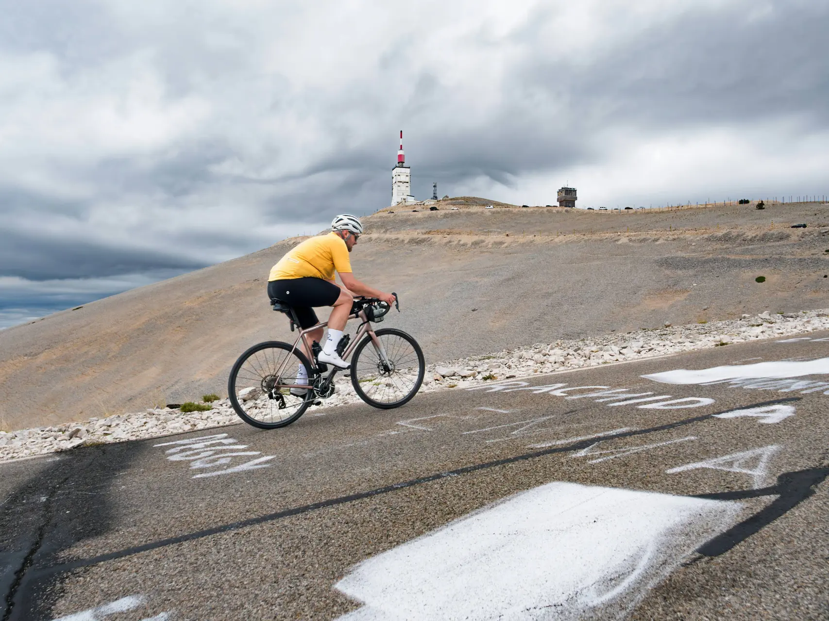 Fietser op de Mont Ventoux