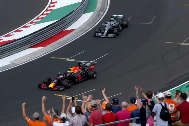 Verstappen eerste Hongarije 2019jpg
