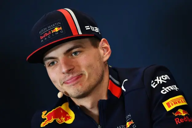 Verstappen persco lachen Amerika 2019jpg