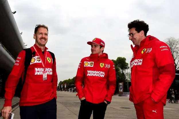 Sebastian Vettel Charles leclerc Mattia binottojpg