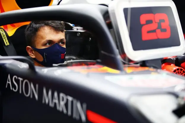 Albon klaar voor race Spanje 2020jpg