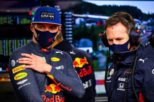 Verstappen Horner serieus België 2020jpg