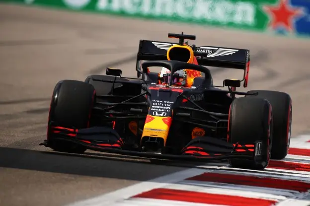 Verstappen in actie Rusland 2020jpg