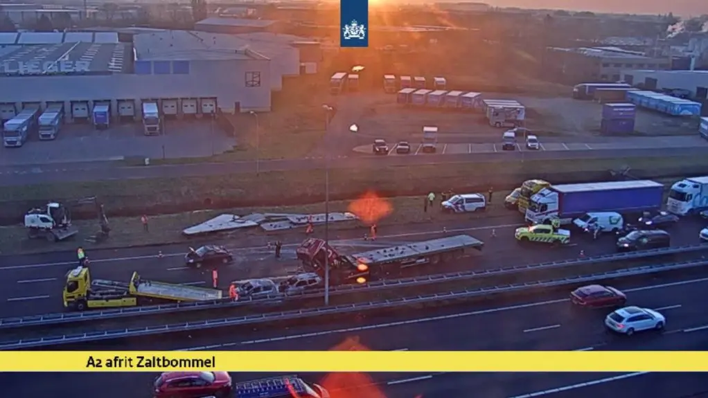 a2 ongeval dicht