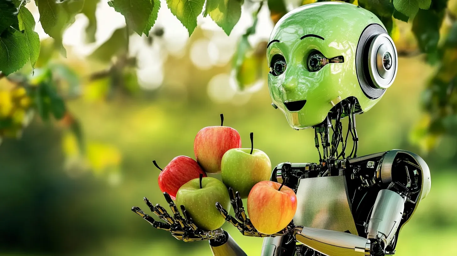 bekijk hier hoe ai en robots zelfstandig appels plukken