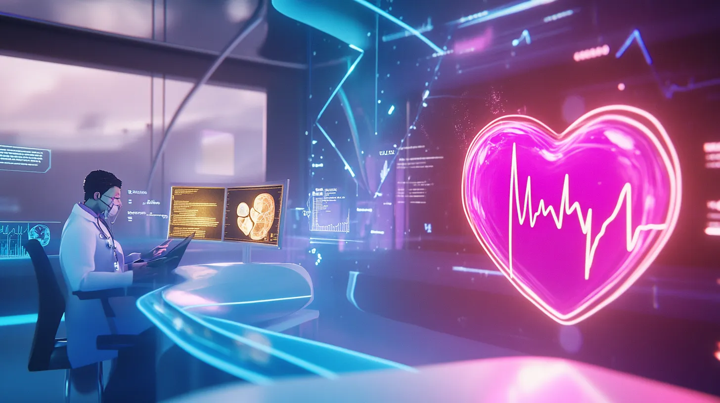 gezondheidszorg met ai roze hart