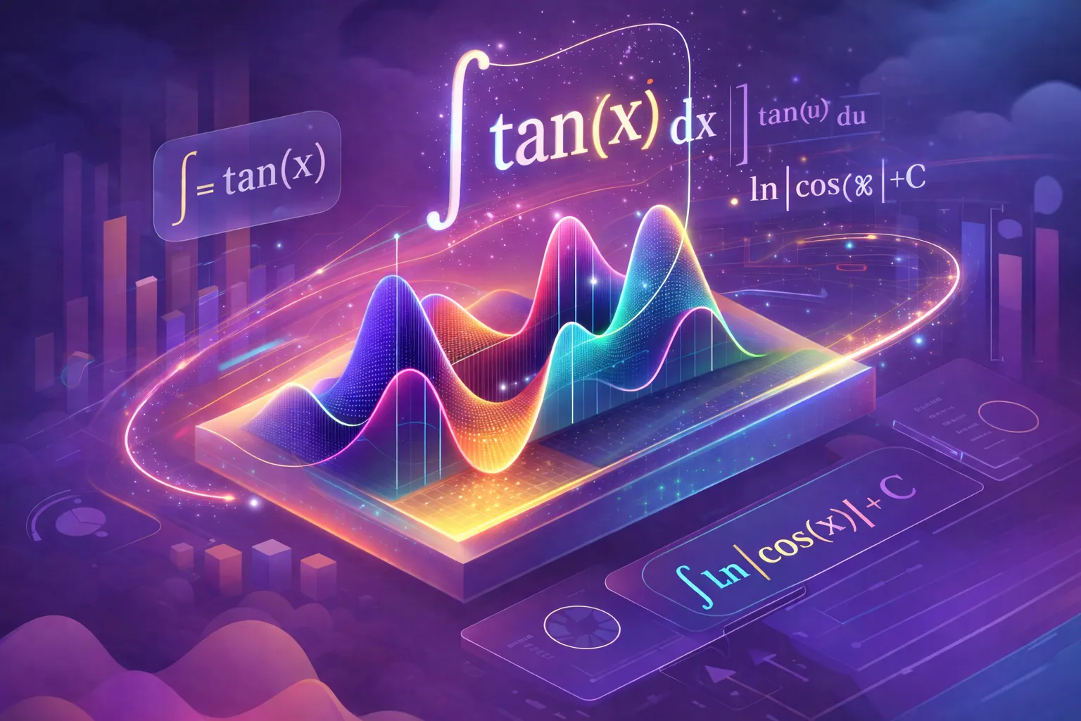 Opus 4.5 maakt unieke visualisatie van tan(x)-integraal