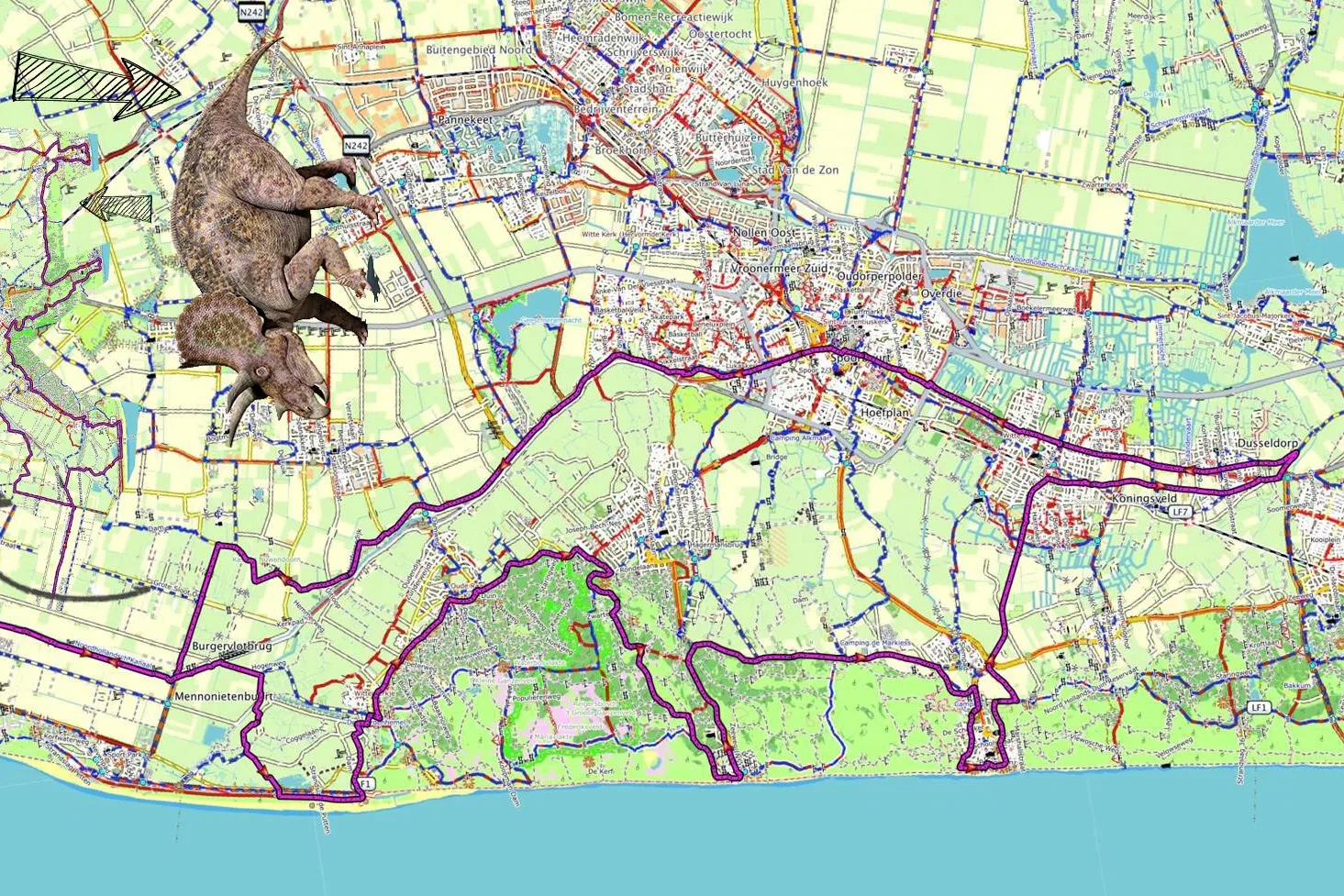 ek figuurfietsen triceratops