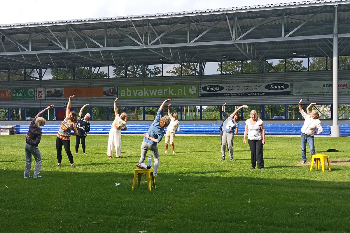 vakantiesport buiten meent