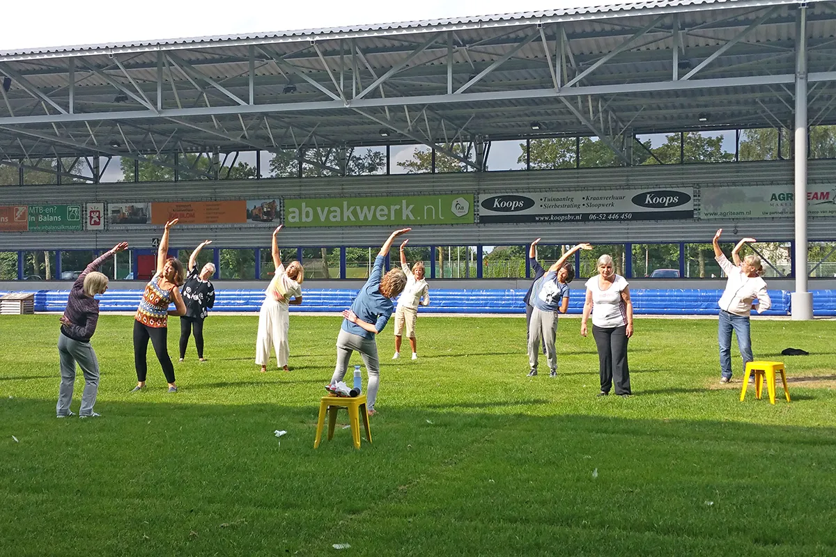 vakantiesport buiten meent