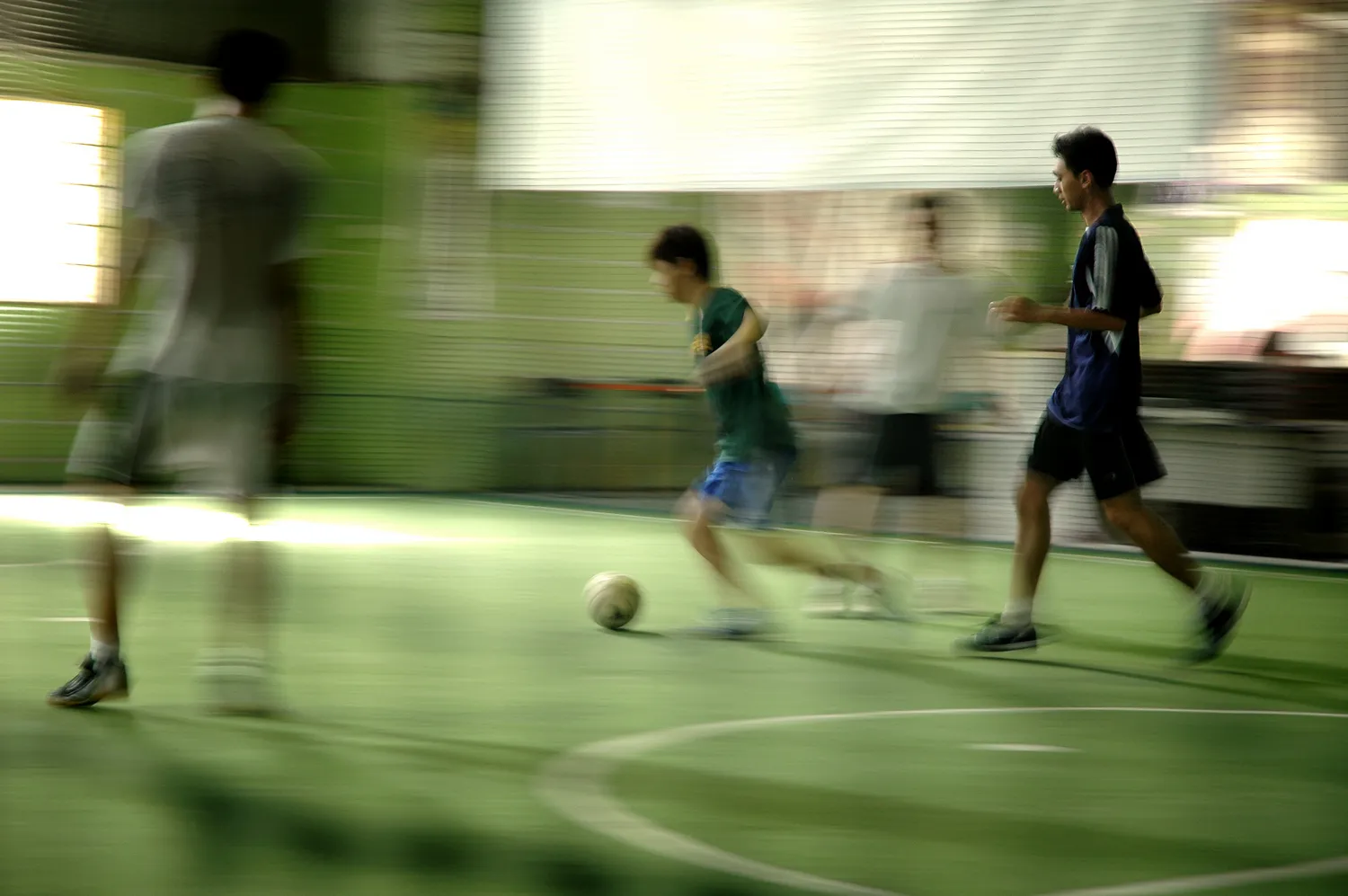 zaalvoetbal schaduwen