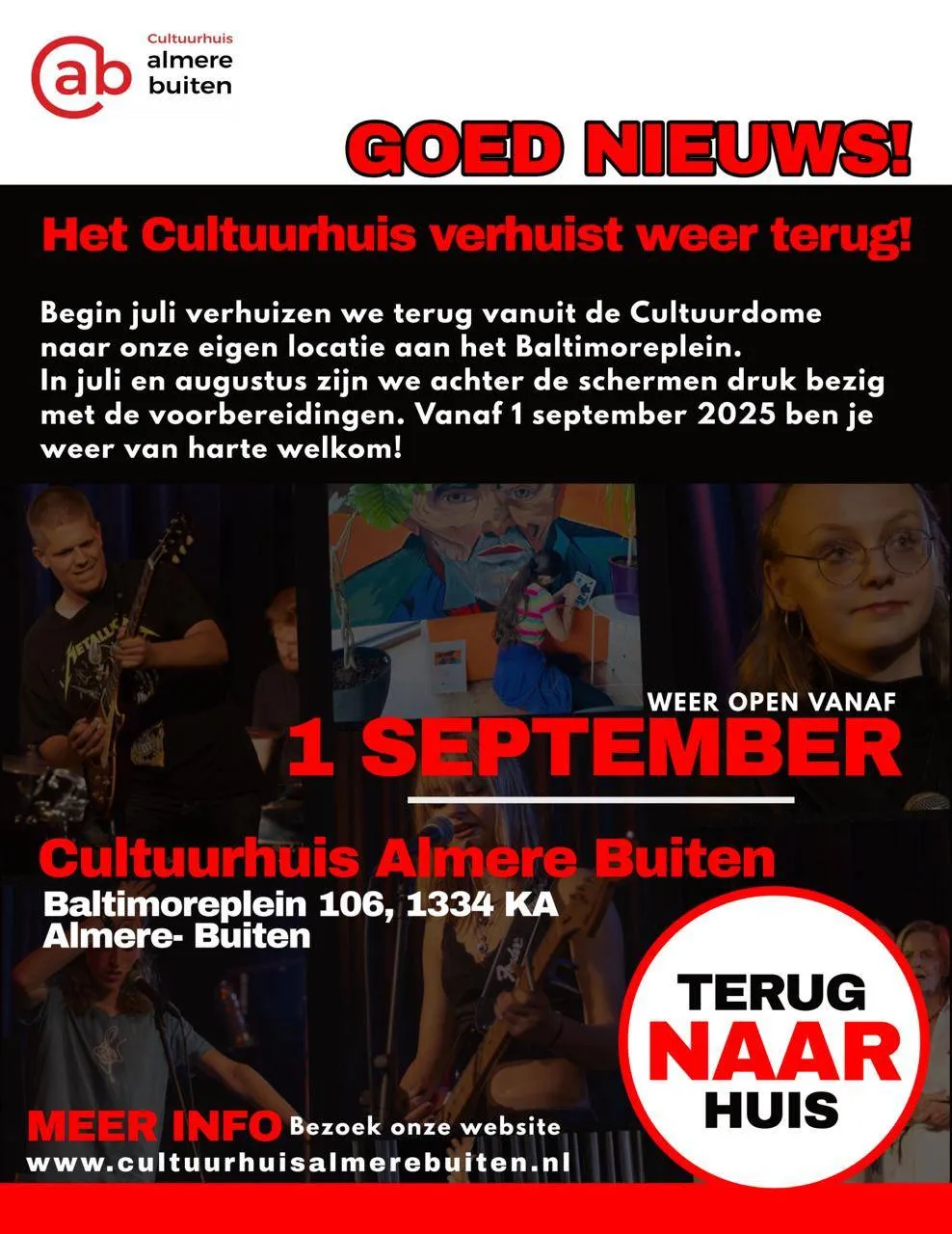 cultuurhuis verhuist terug het cultuurhuis