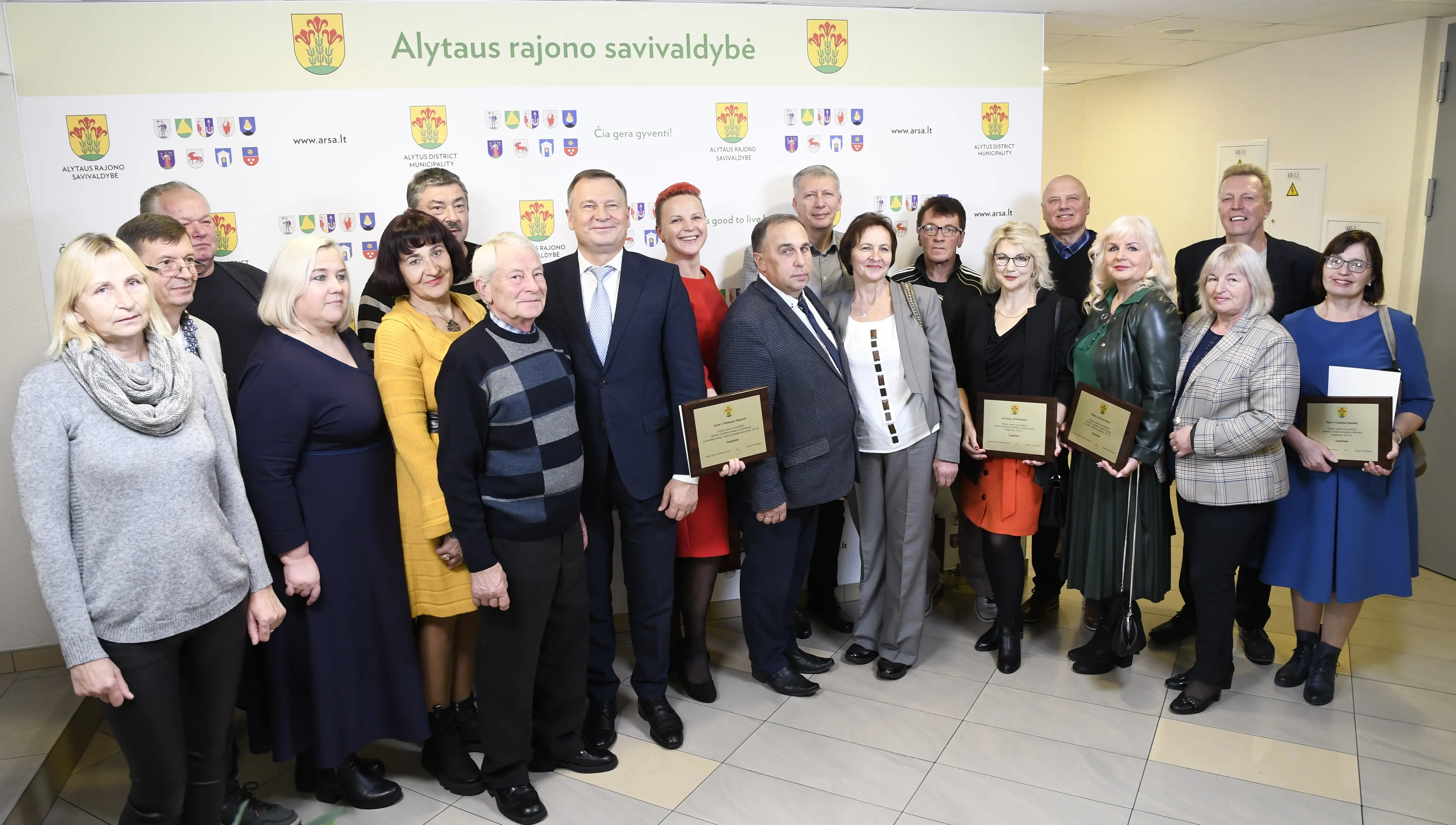 aplinkos tvarkymo konkurso dalyviai rajono meras algirdas vrubliauska i