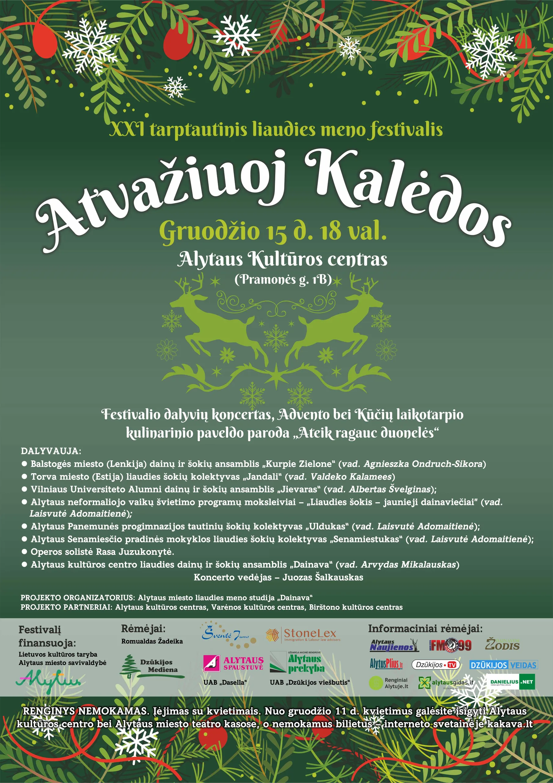 atvaziuoj kaledos 2023 afisa alytus