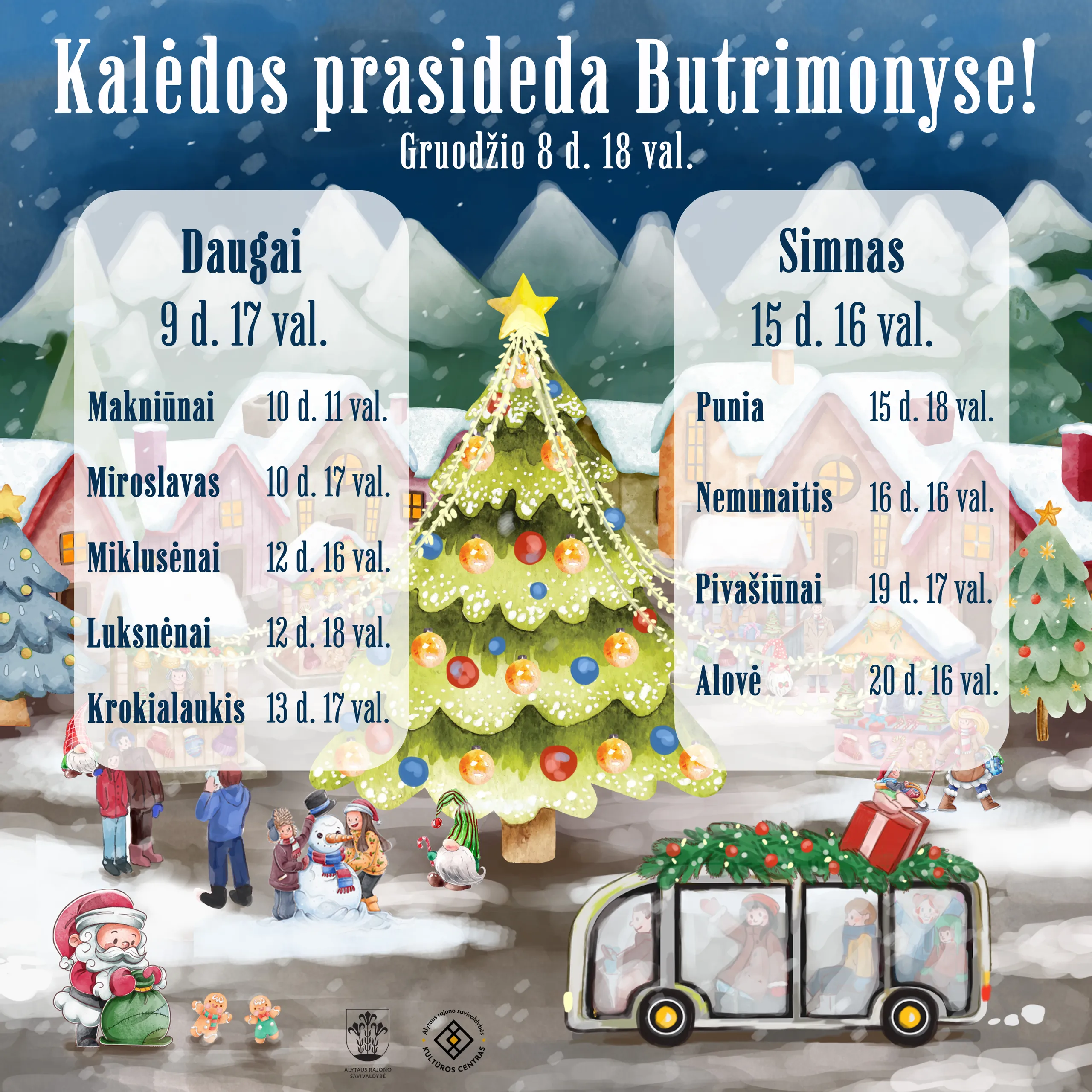 kaledos prasideda butrimonyse