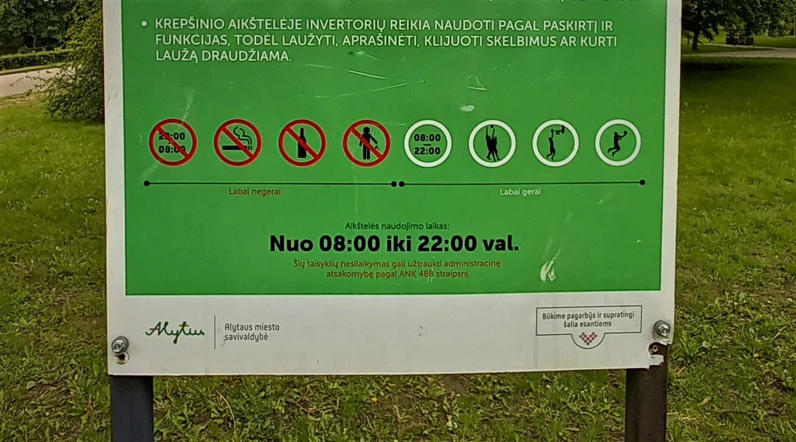 krepsinio aiksteless