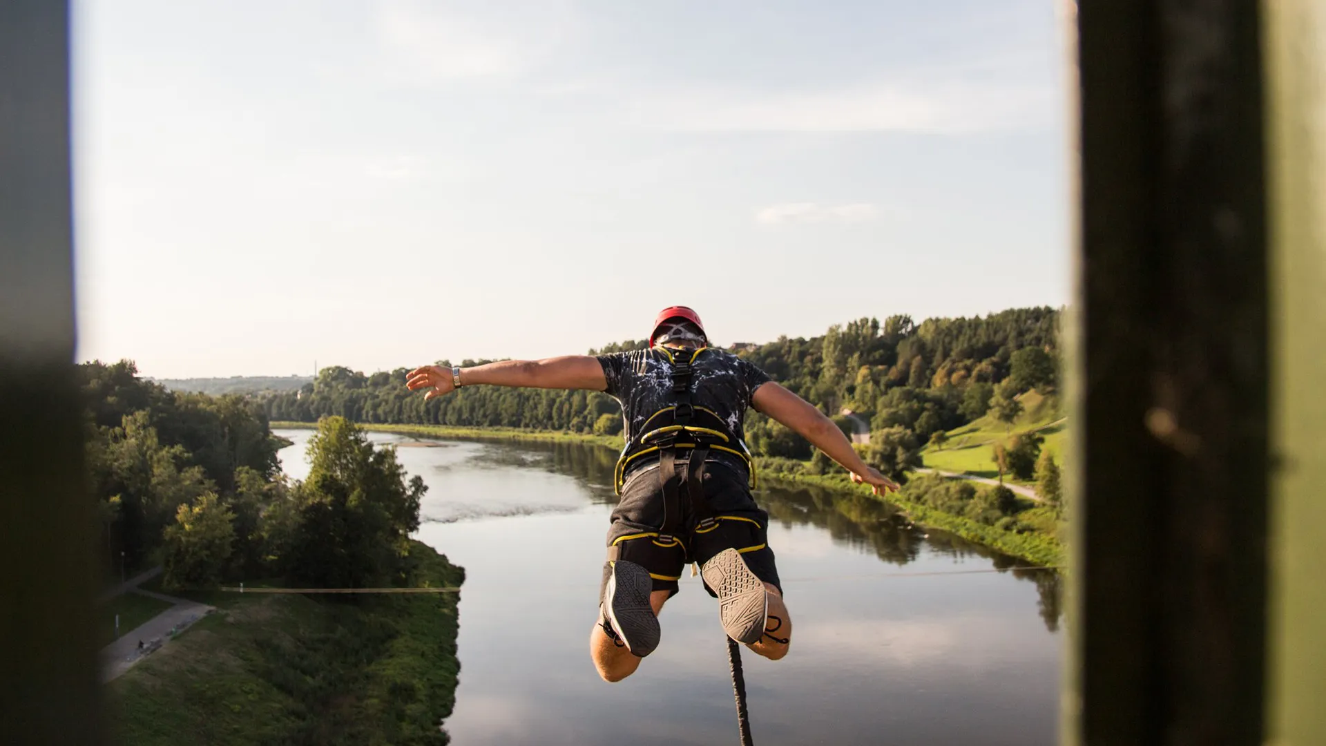 suoliai su virve ropejumping nuotr