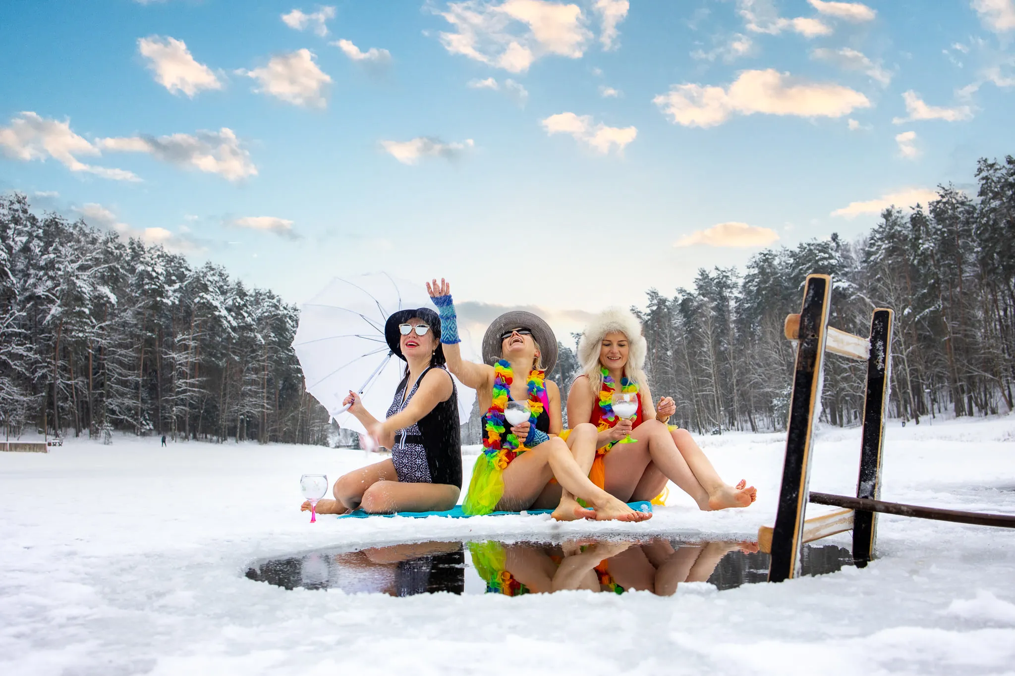 vasariuka nuotaika ziemos glebyje