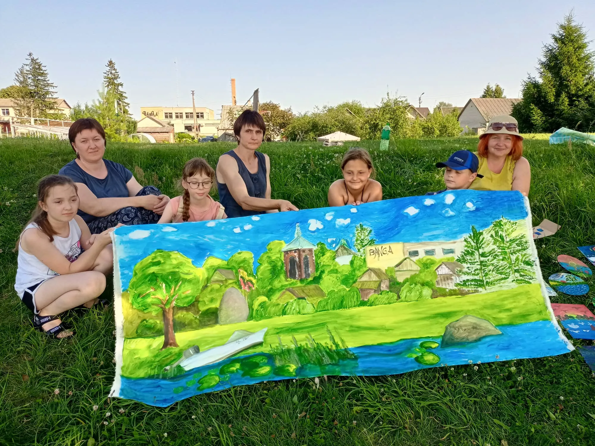 viena diena vykstantys piesiame nemuna plenerai apjungia skirtingus krantus bendrai kurybai plenero darsuniskyje akimirka