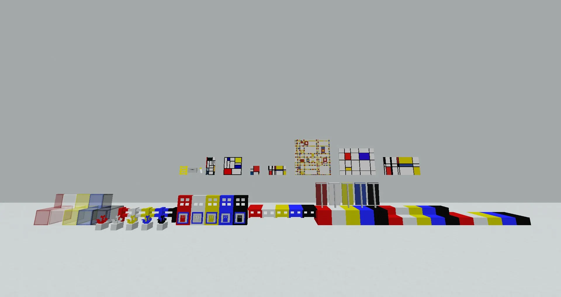 minecraft mondriaan bouwwedstrijd