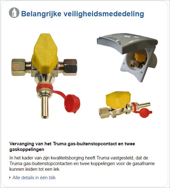 recall truma gaskoppeling