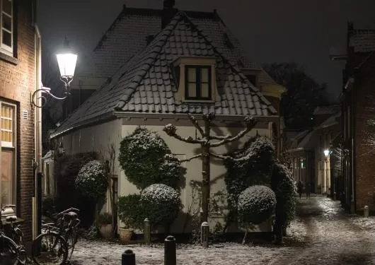 sneeuw in centrum