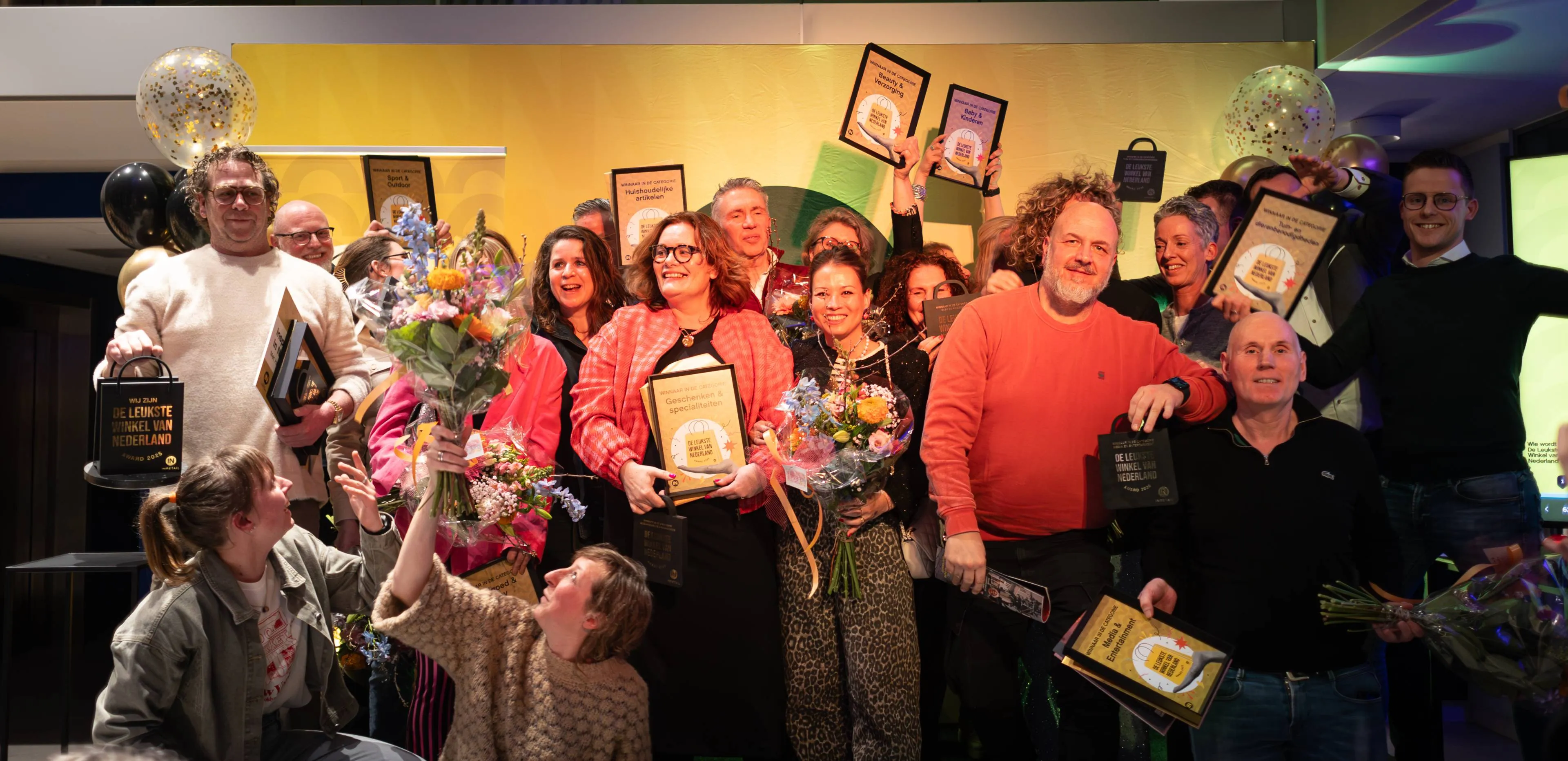 de categoriewinnaars en de leukste winkel van nederland op het podium