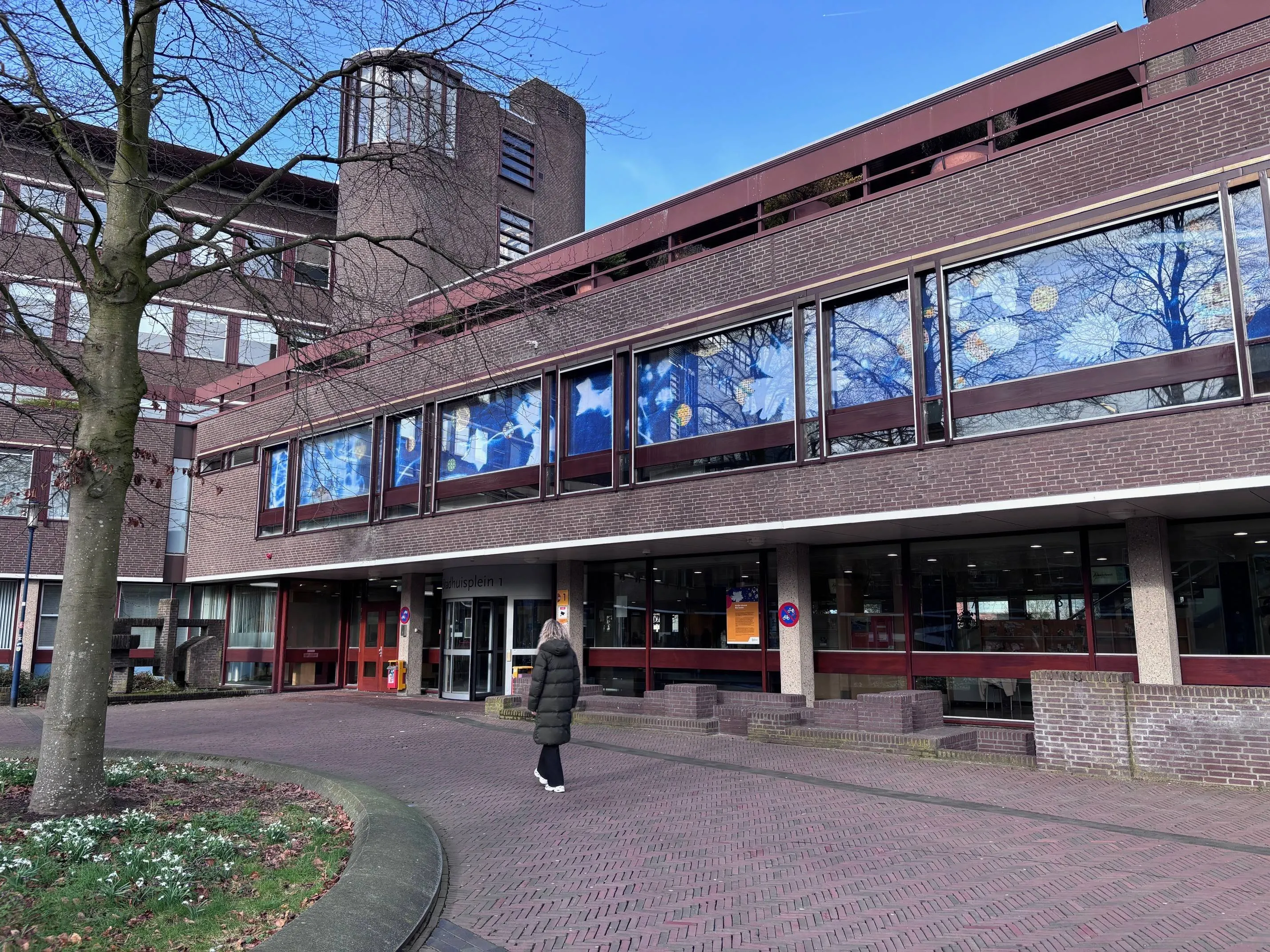 Raamkunst Blue Garden