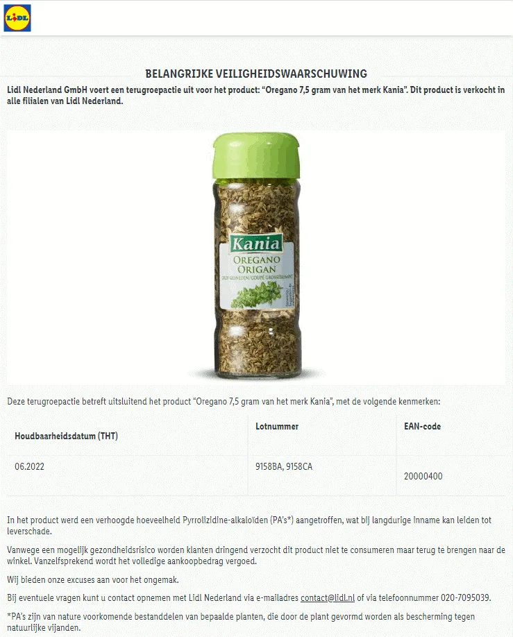 kania oregano lidl