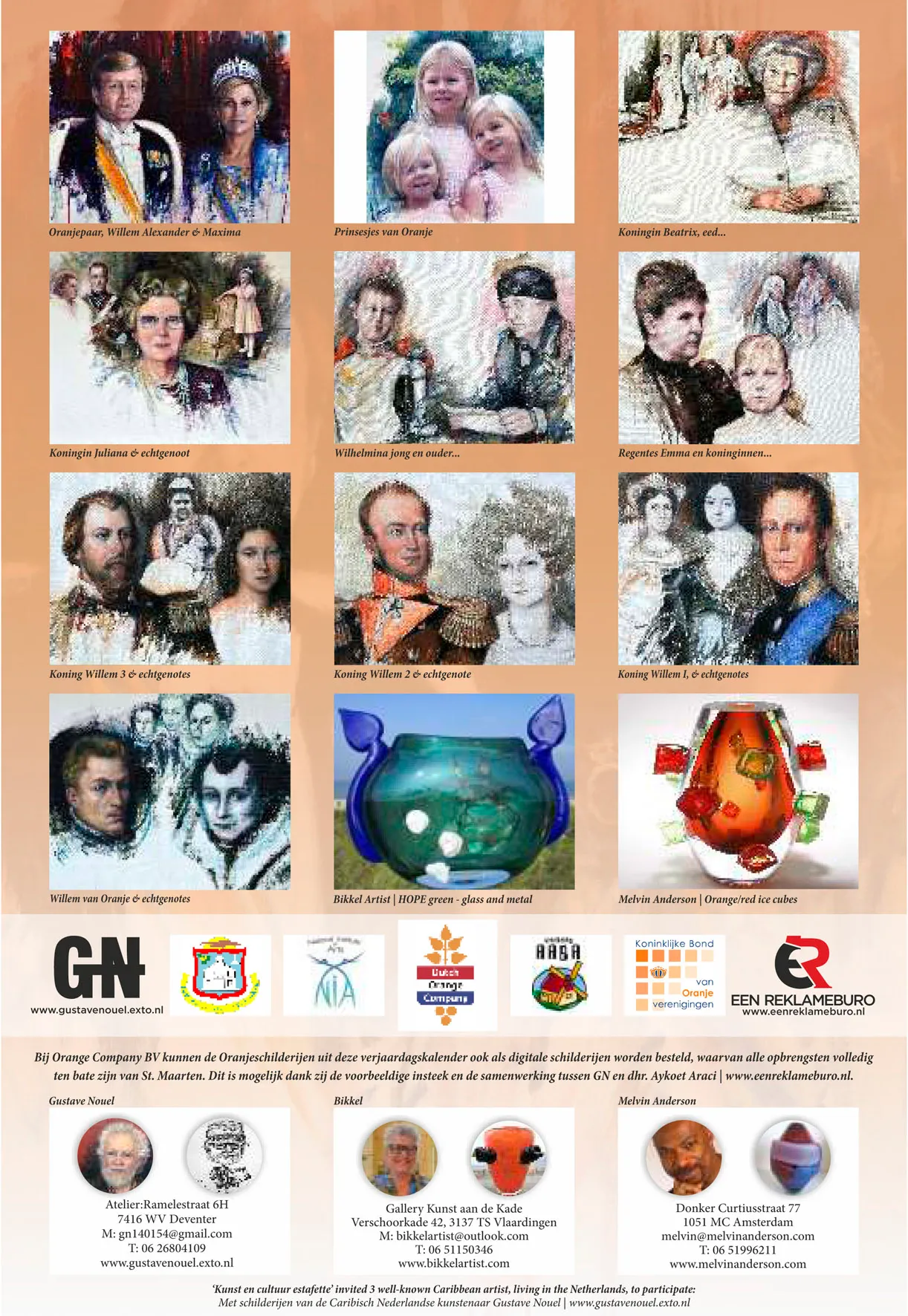 oranje kalender st maarten achter 1