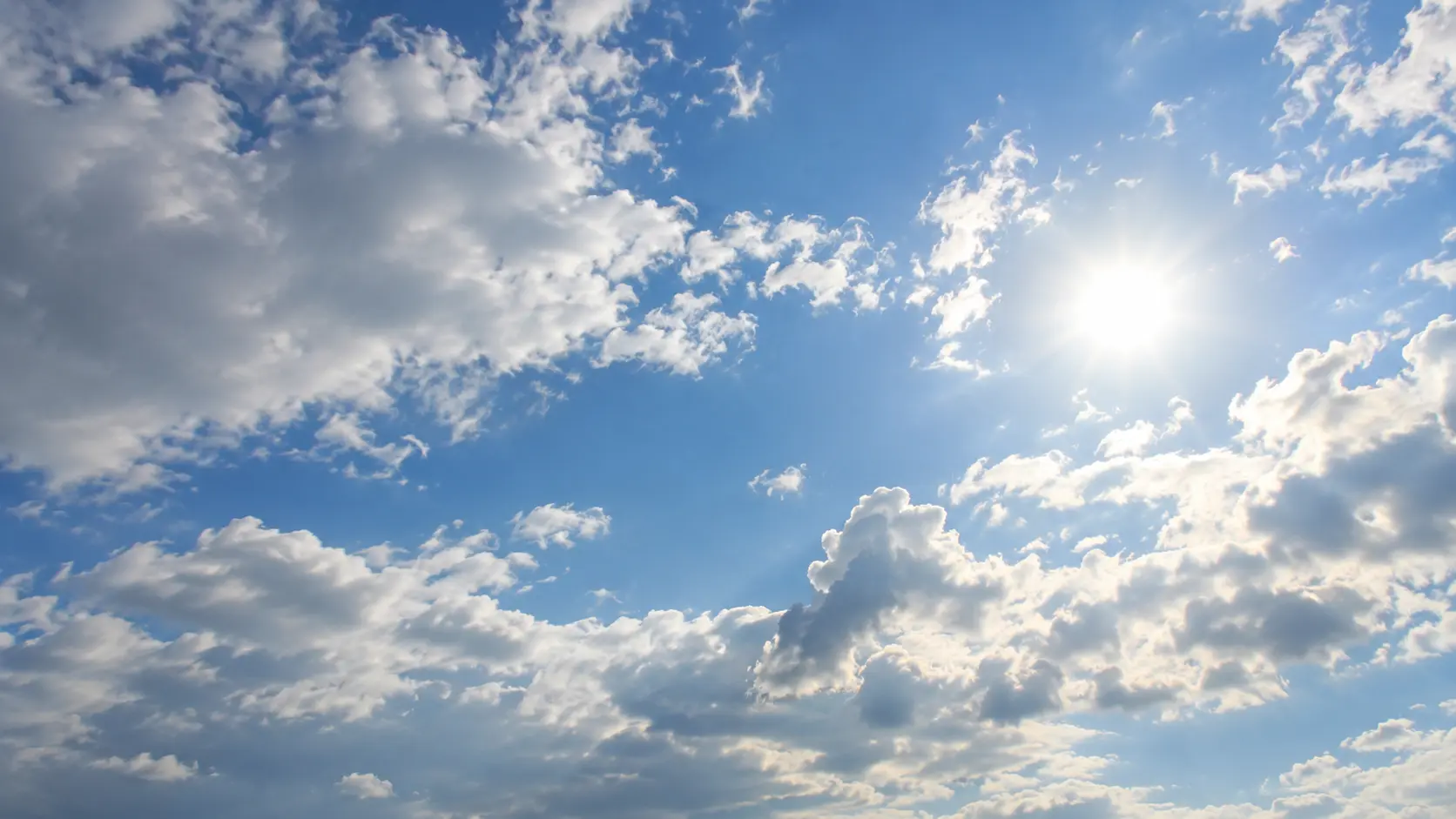 weer wolk zon