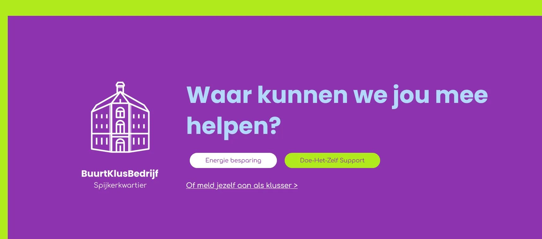 energiearmoede buurtklusbedrijf jouw oplossing altijd in de buurt