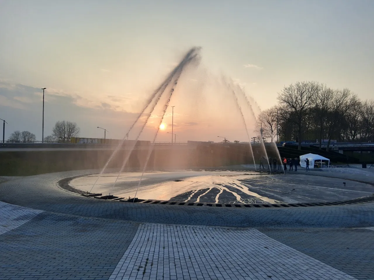 fontein blauwe golven gemeente arnhem