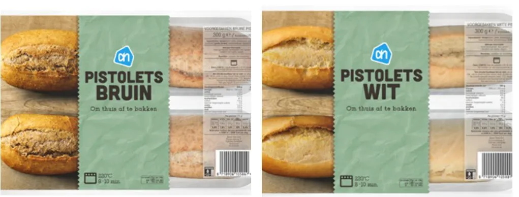 recallah ah pistolets bruin en ah pistolets wit
